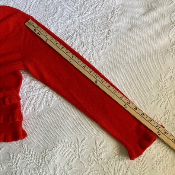 Cinq à Sept Adiella 100% Cashmere pullover Sweater Red Size L - Picture 7 of 10